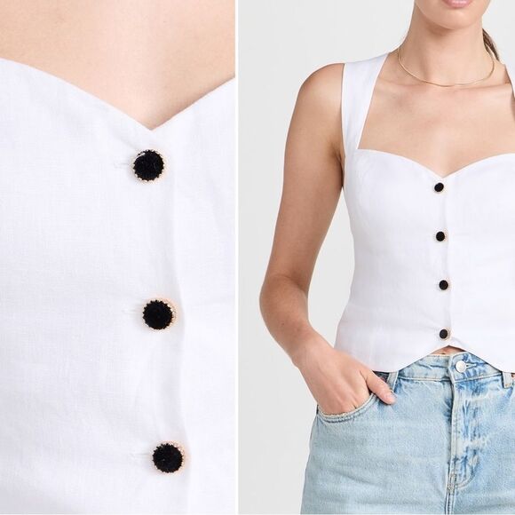 Reformation Kimberly Linen Top 12 NWT $148 - Picture 1 of 5
